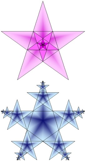 Geometriske mønster etter fraktalt prinsipp.